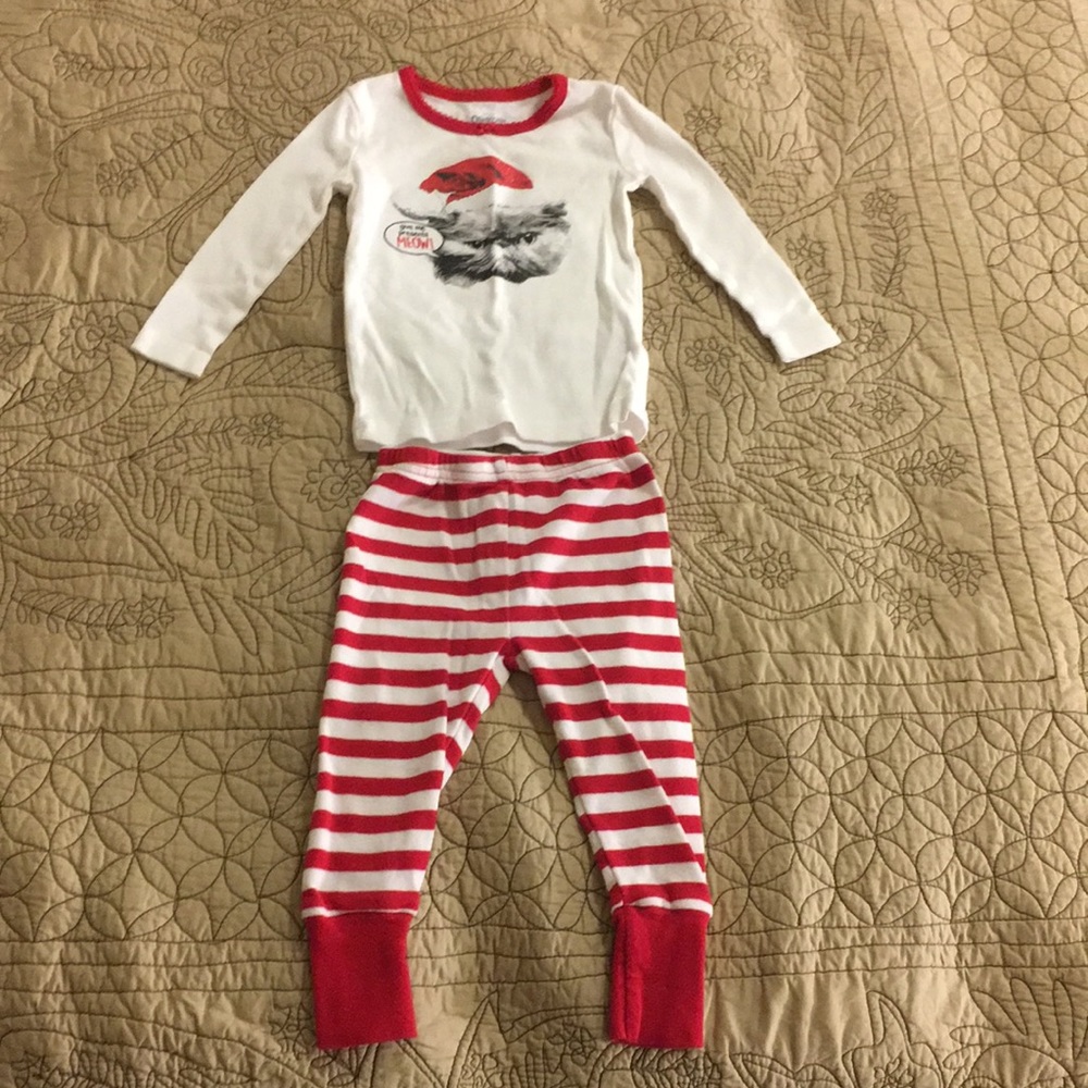 Give Me Presents MEOW! Christmas cat pajamas 12M